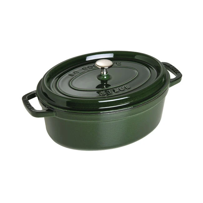 Cocotte ovale - 31 cm, basilico