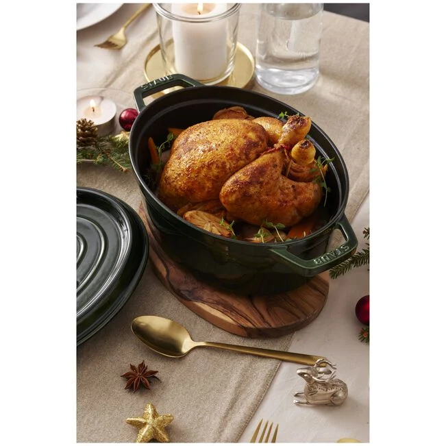 Cocotte ovale - 31 cm, basilico