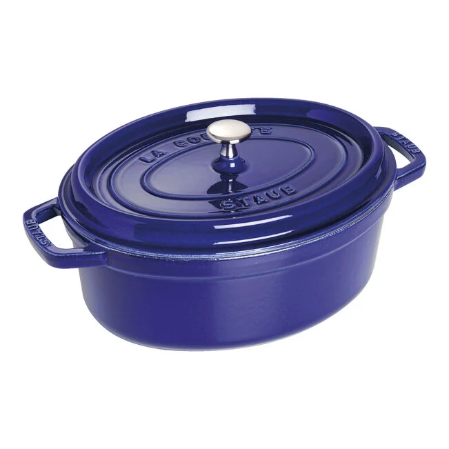 Cocotte ovale - 29 cm, blu scuro