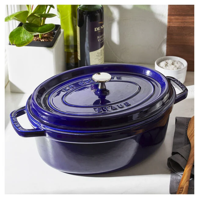 Cocotte ovale - 29 cm, blu scuro