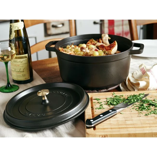 Cocotte rotonda - 30 cm, Nera