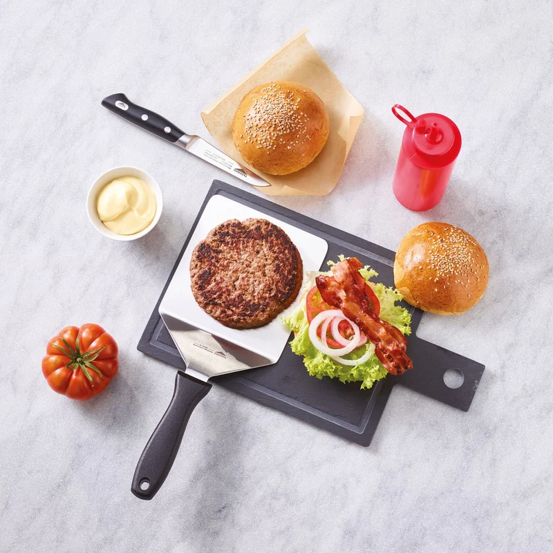 Spatola per hamburger Acciaio inox, Polipropilene - 19cm x 13,8cm