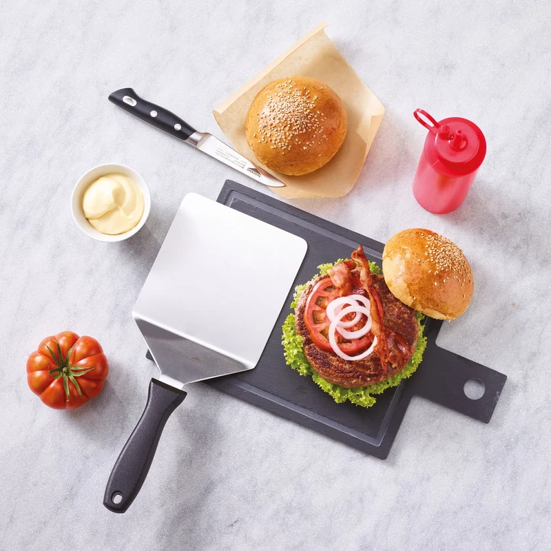 Spatola per hamburger Acciaio inox, Polipropilene - 19cm x 13,8cm