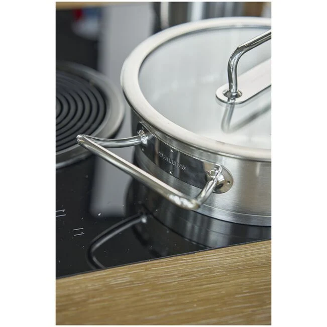 PRO Tegame con Coperchio - 28 cm, 18/10 acciaio inossidabile