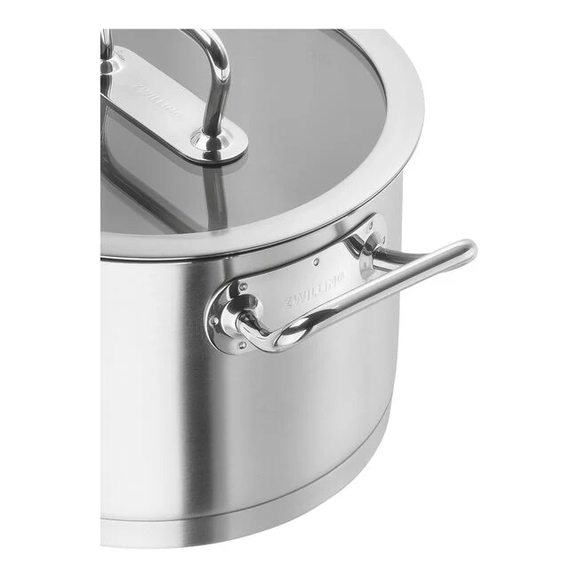 PRO Pentola alta con Coperchio - 24 cm, 18/10 acciaio inossidabile
