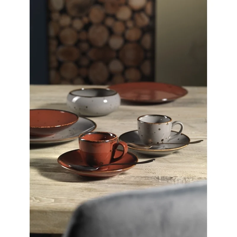 Set 6 tazze caffè Cottage Marsala Red