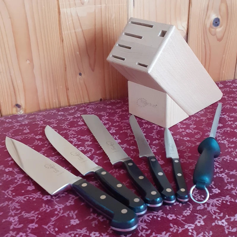 Ceppo legno tridentum linea forgiata 6 pezzi