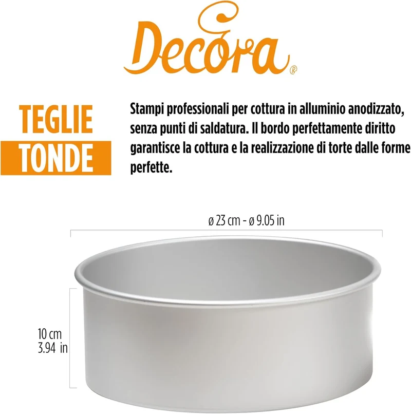 Teglie professionali tonde / 23cm x 10H