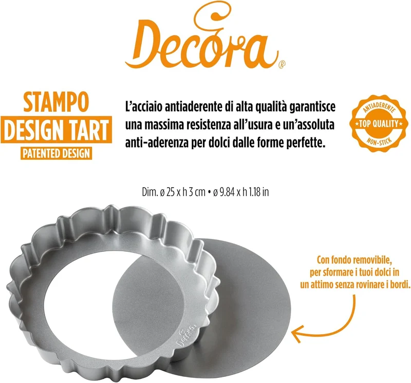 Design Tart Crostata Tondo Medio - 25 x 3 h cm