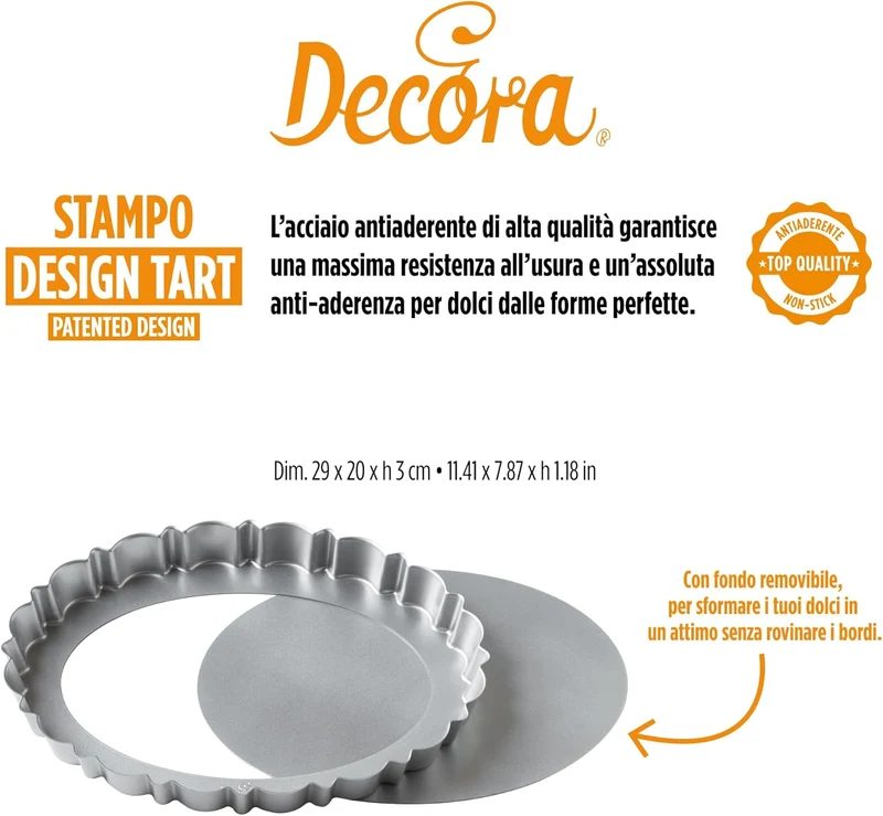 Teglia Design Antiaderente - Crostata Ovale 29 X 20 cm