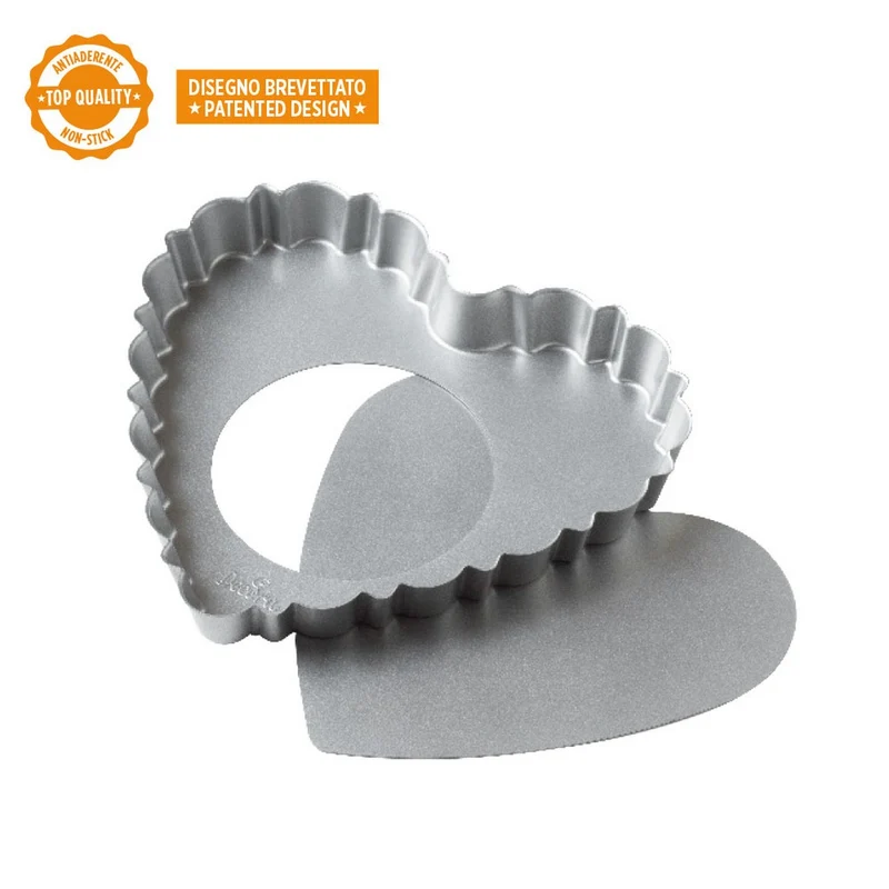 Teglia Design Antiaderente - Crostata Cuore con fondo Rimovibile