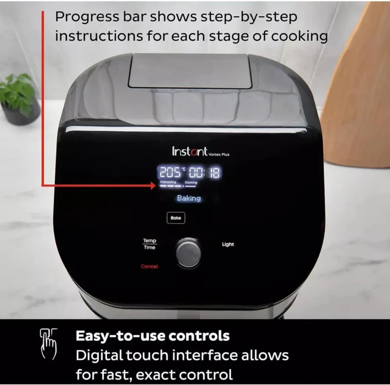 Instant Vortex Plus con ClearCook - Friggitrice ad aria calda-5,7 LT-6 in 1