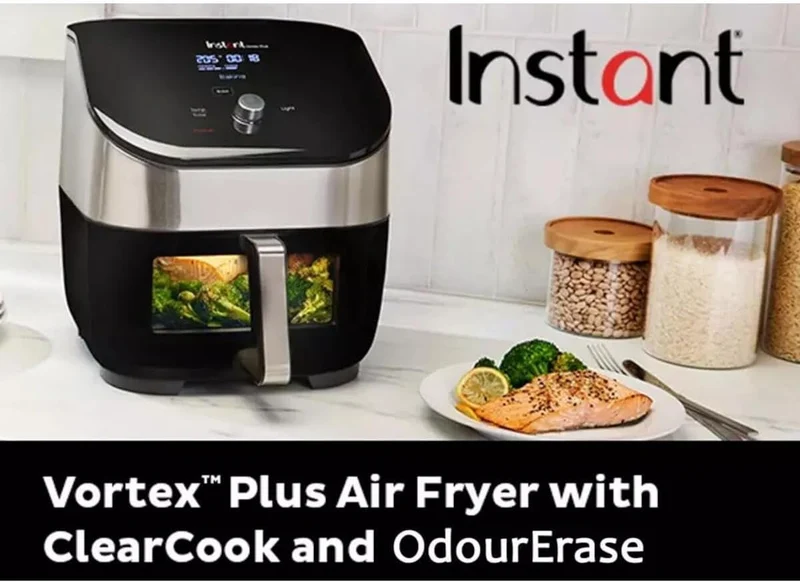 Instant Vortex Plus con ClearCook - Friggitrice ad aria calda-5,7 LT-6 in 1