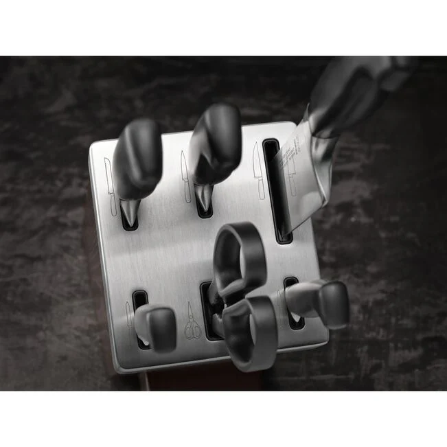 Four Star 7-pz., Set di coltelli con ceppo, nero