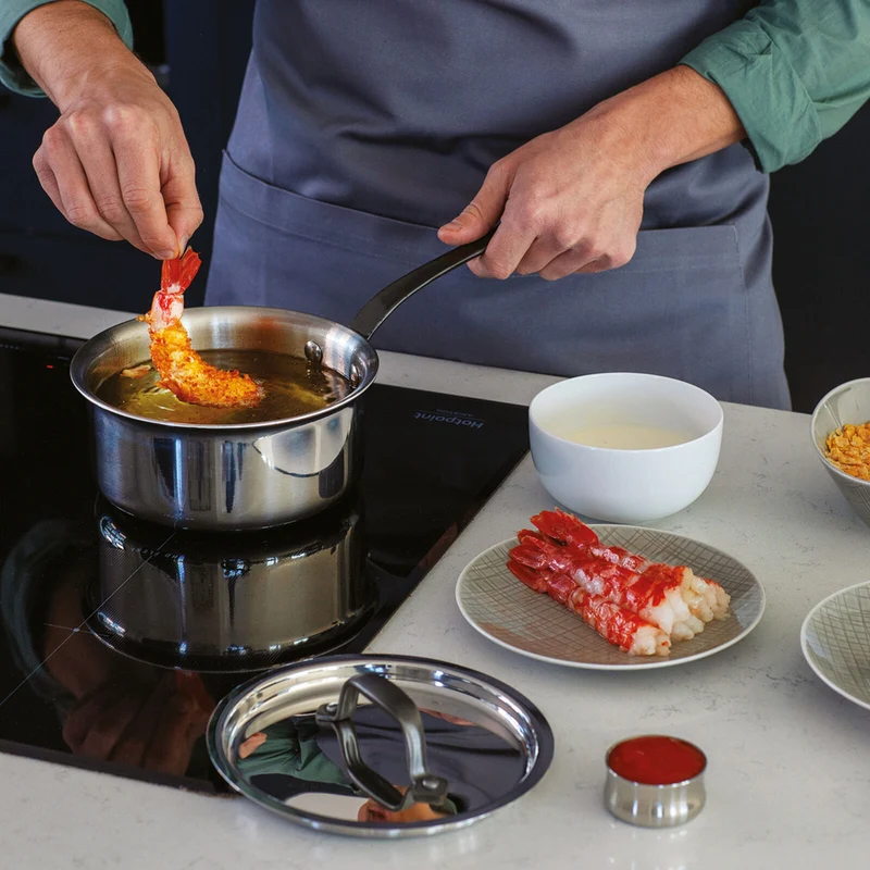 Home Chef Casseruola alta 1 manico con coperchio - Cm 16