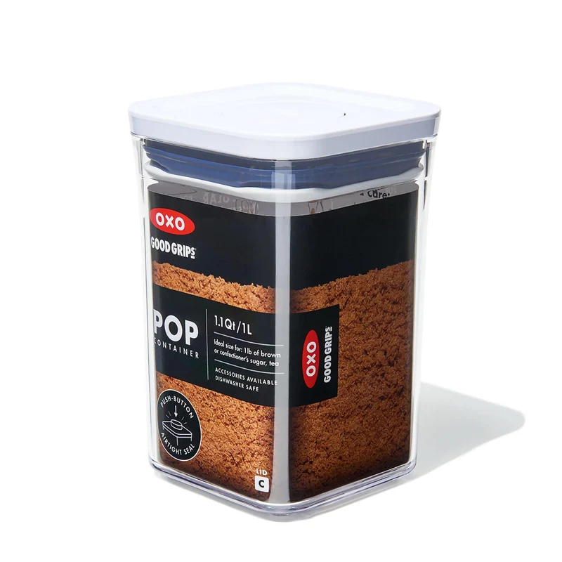 Oxo - Contenitore POP piccolo quadrato basso 1L