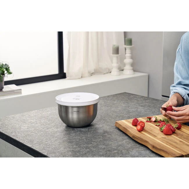 Fresh & Save BOWLS Ciotola sottovuoto - M / 18 cm, Acciaio Inox, Argento