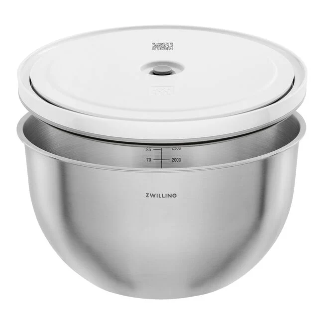 Ciotola sottovuoto - L / 24 cm, acciaio inox, argento