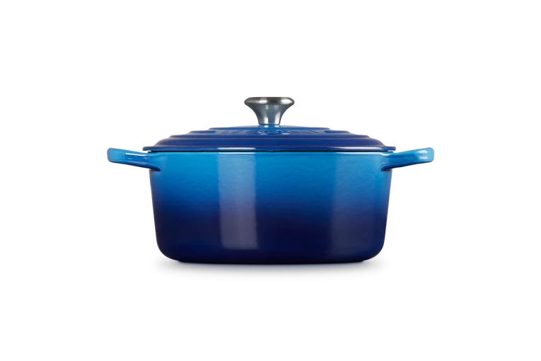 Cocotte rotonda Evolution in ghisa vetrificata - 22 cm, 3.3L Azure
