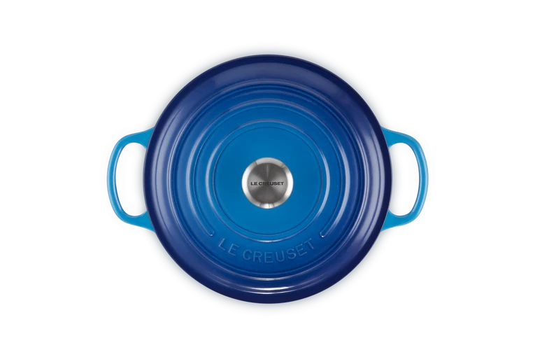 Cocotte rotonda Evolution in ghisa vetrificata - 22 cm, 3.3L Azure