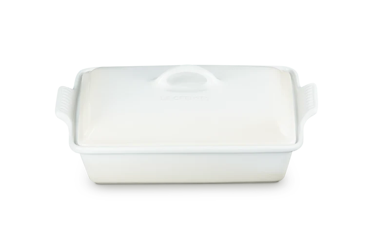 Pirofila rettangolare Tradition con coperchio - 33 cm, 3.8L Meringue