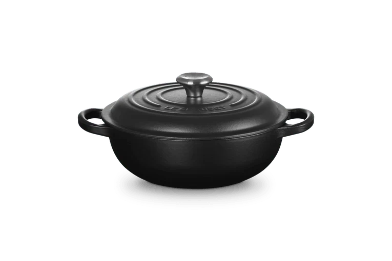Marmitta Evolution in ghisa vetrif. con coperchio alto - 22 cm, 2.2L Matte Black