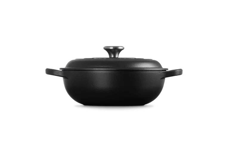 Marmitta Evolution in ghisa vetrif. con coperchio alto - 22 cm, 2.2L Matte Black