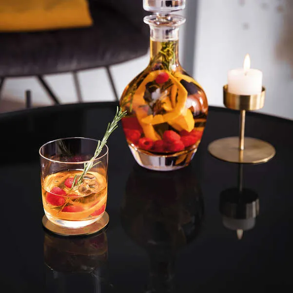 La Divina - set 4 Tumbler da whisky trasparente, 250 ml, cristallo