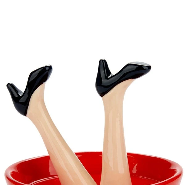 Porta anelli " Happy Legs Party " in ceramica