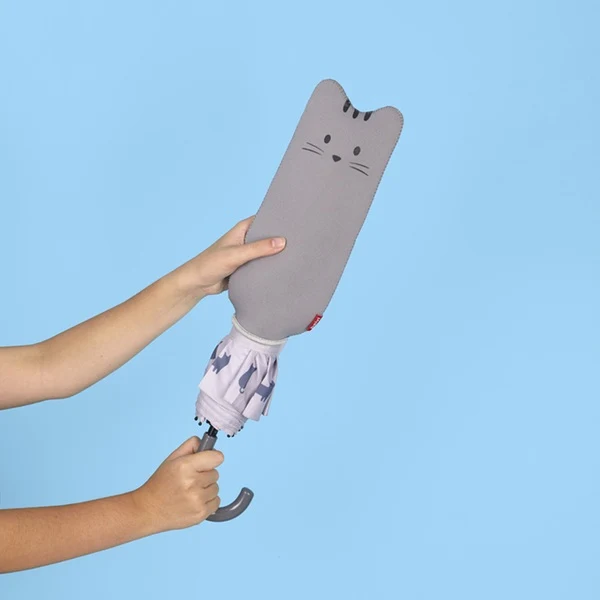Ombrello Meowmbrella grigio