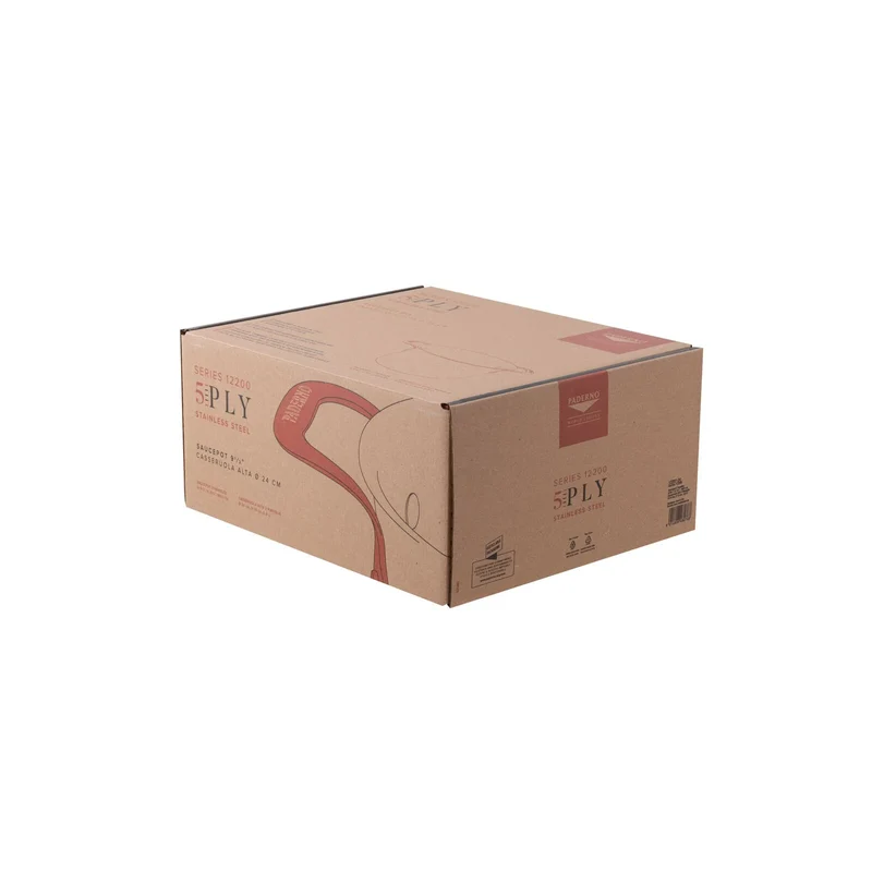 Casseruola bassa 2 maniglie Acciaio inox, Alluminio - diametro 24 cm - h 14cm
