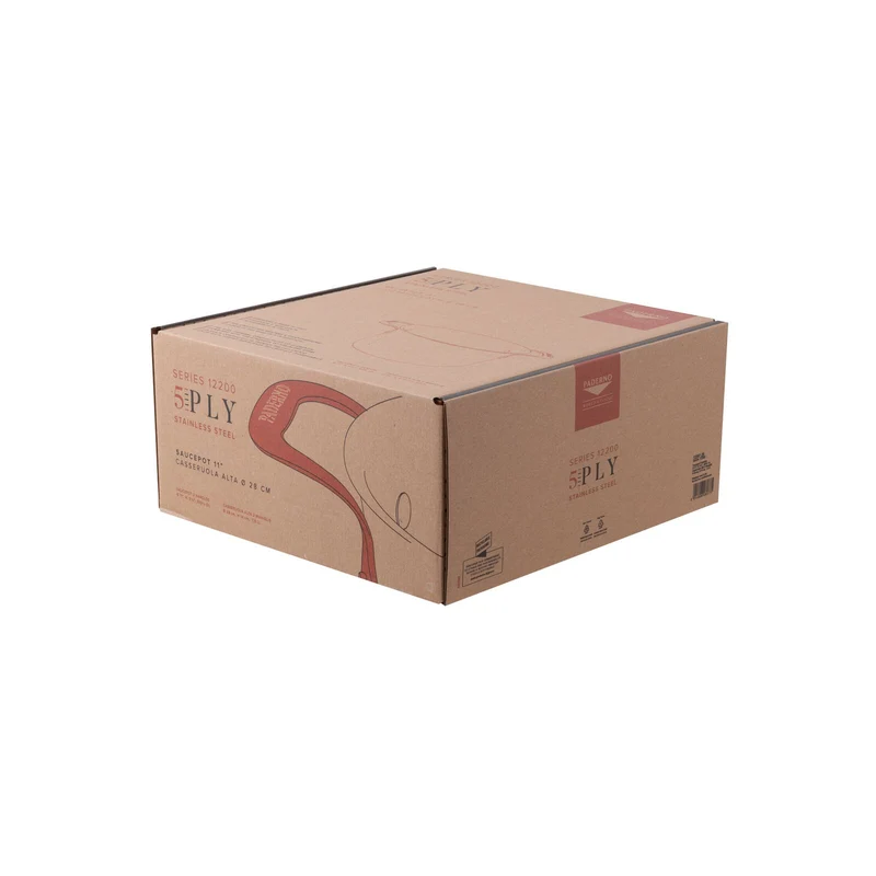 Casseruola bassa 2 maniglie Acciaio inox, Alluminio - diametro 28 cm - h 14 cm