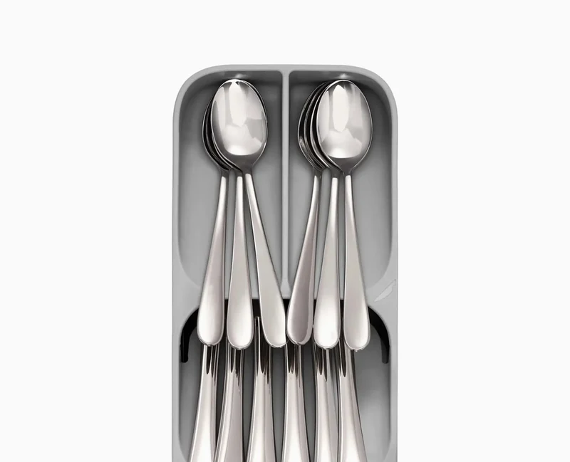 DrawerStore™ Organizzatore compatto per posate grigio