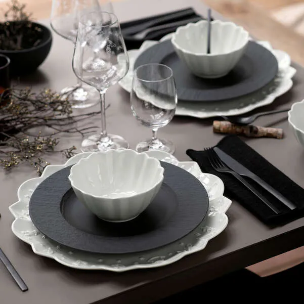 MANUFACTURE Piatto da dessert/ colazione - Nero, Ø21,7 cm, Premium Porcelai