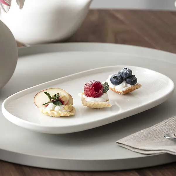 AFINA Vassoio da portata - Bianco, Premium Porcelain