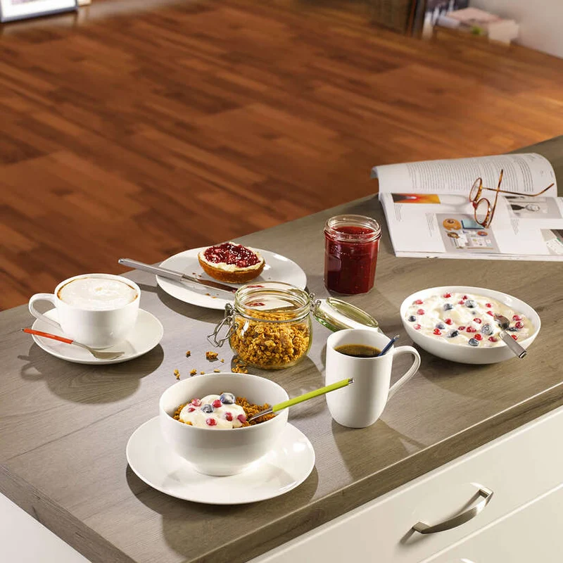 FOR ME Tazza con manico - 280 ml Porcellana Bianca SET 2 PEZZI