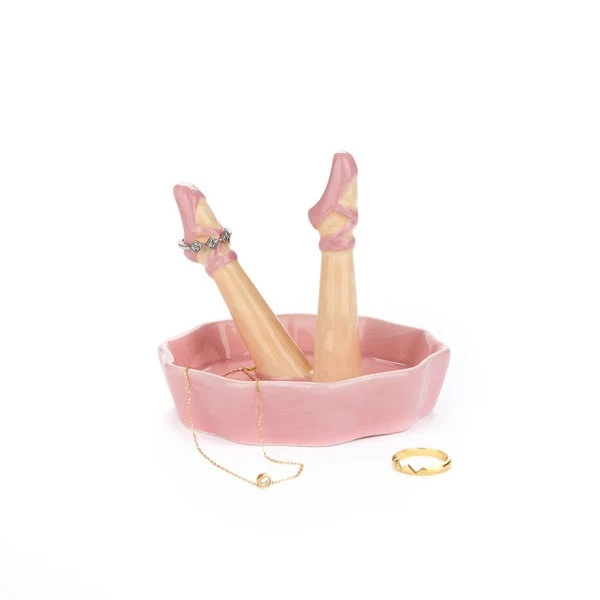 Porta anelli Happy Legs Dance ceramica