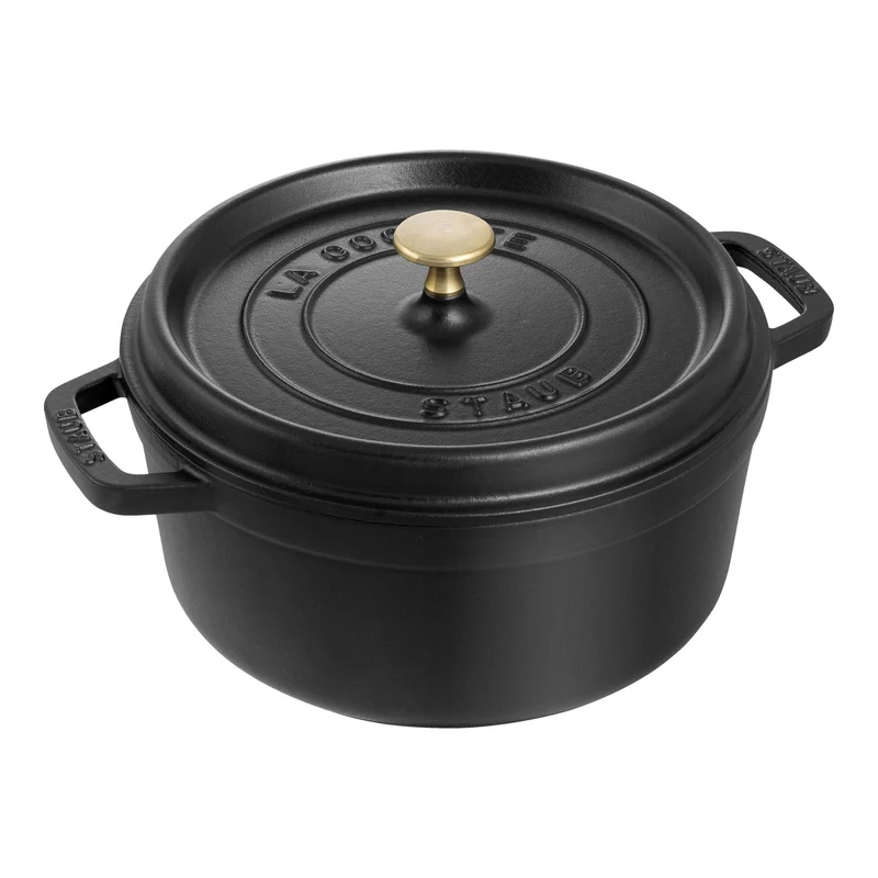 Cocotte rotonda - 24 cm, nero