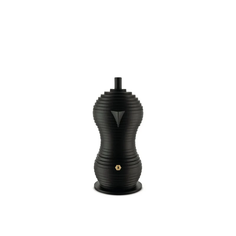 PULCINA Caffettiera espresso in fusione di alluminio - 3 Tazze Nero