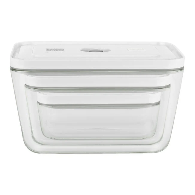Fresh & Save Set di contenitori in vetro, S/M/L / 3-pz., grigio
