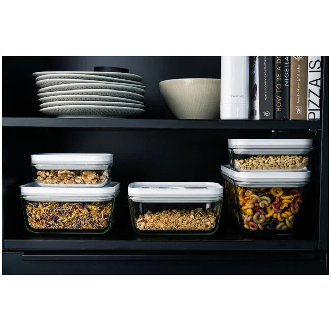 Fresh & Save Set di contenitori in vetro, S/M/L / 3-pz., grigio