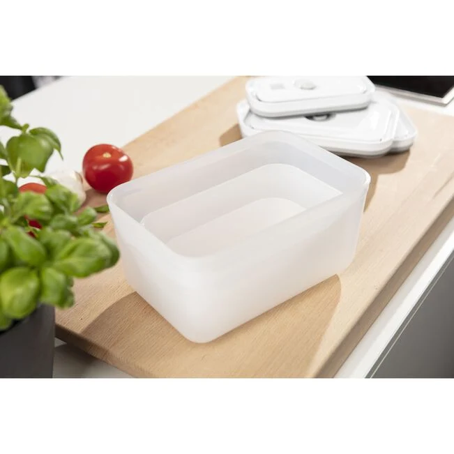 Fresh & Save Contenitore sottovuoto L, plastica, semi trasparente-grigio