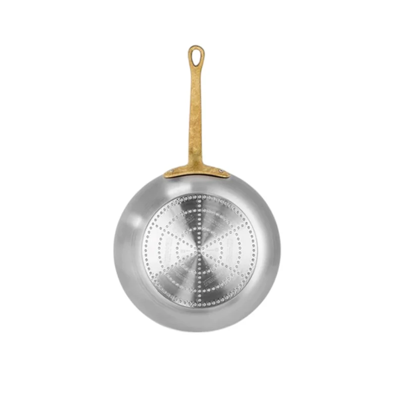 Wok saltapasta 1 manico in fusione di ottone