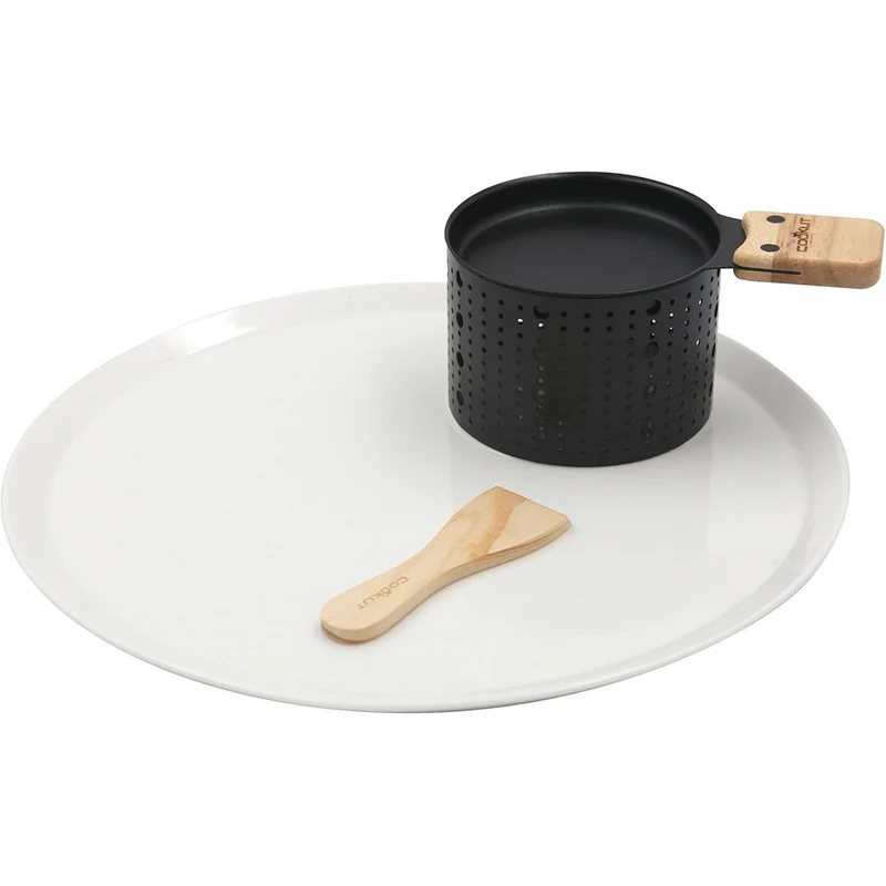 COOKUT - SET RACLETTE A LUME DI CANDELA PER 2 - NERO