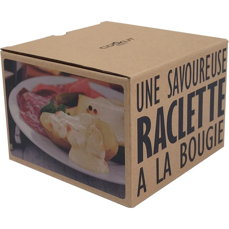 COOKUT - SET RACLETTE A LUME DI CANDELA PER 2 - NERO