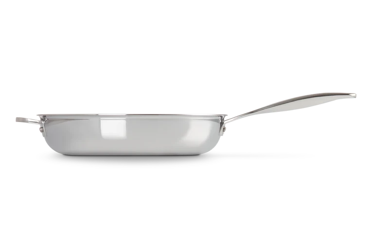 Padella alta in acciaio inox, interno antiaderente - 28 cm
