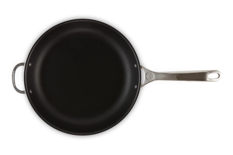 Padella alta in acciaio inox, interno antiaderente - 28 cm