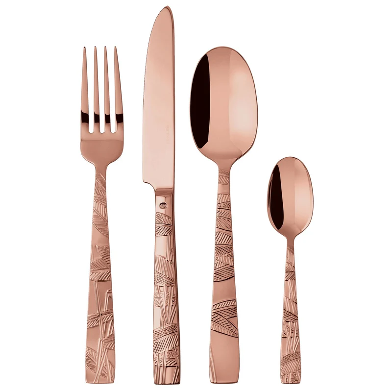 Jungle - Servizio tavola 24 posate - mirror PVD Copper