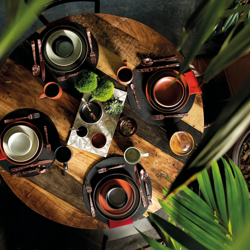 Jungle - Servizio tavola 24 posate - mirror PVD Copper
