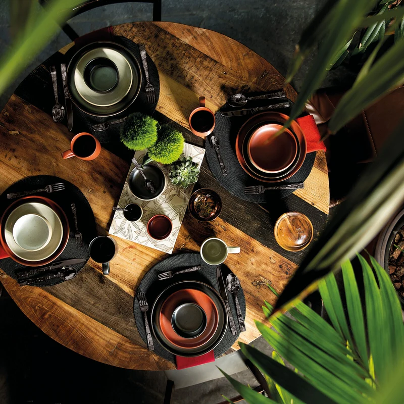 Jungle - Servizio tavola 24 posate - mirror PVD Black